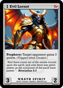 Evil Locust – Base Art – Common Wrath Spirit – AlephTau Set – Bible TCG