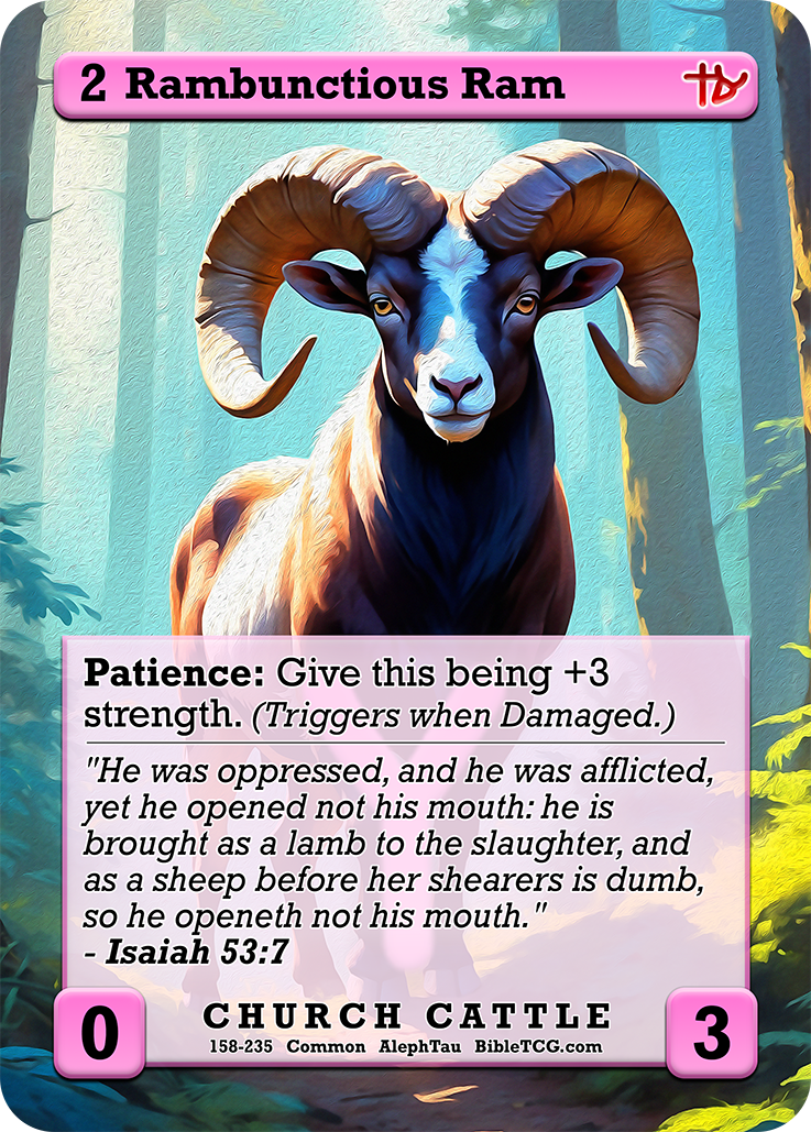 Card Back Christian Bible Trading Card Game Bible TCG