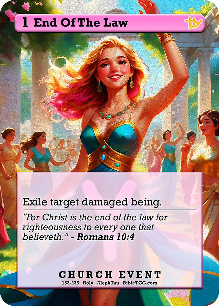 Card Back Christian Bible Trading Card Game Bible TCG