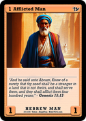 Afflicted Man – Base Art – Token Hebrew Man – AlephTau Set – Bible TCG