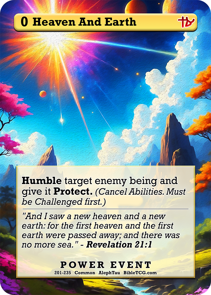 Card Back Christian Bible Trading Card Game Bible TCG