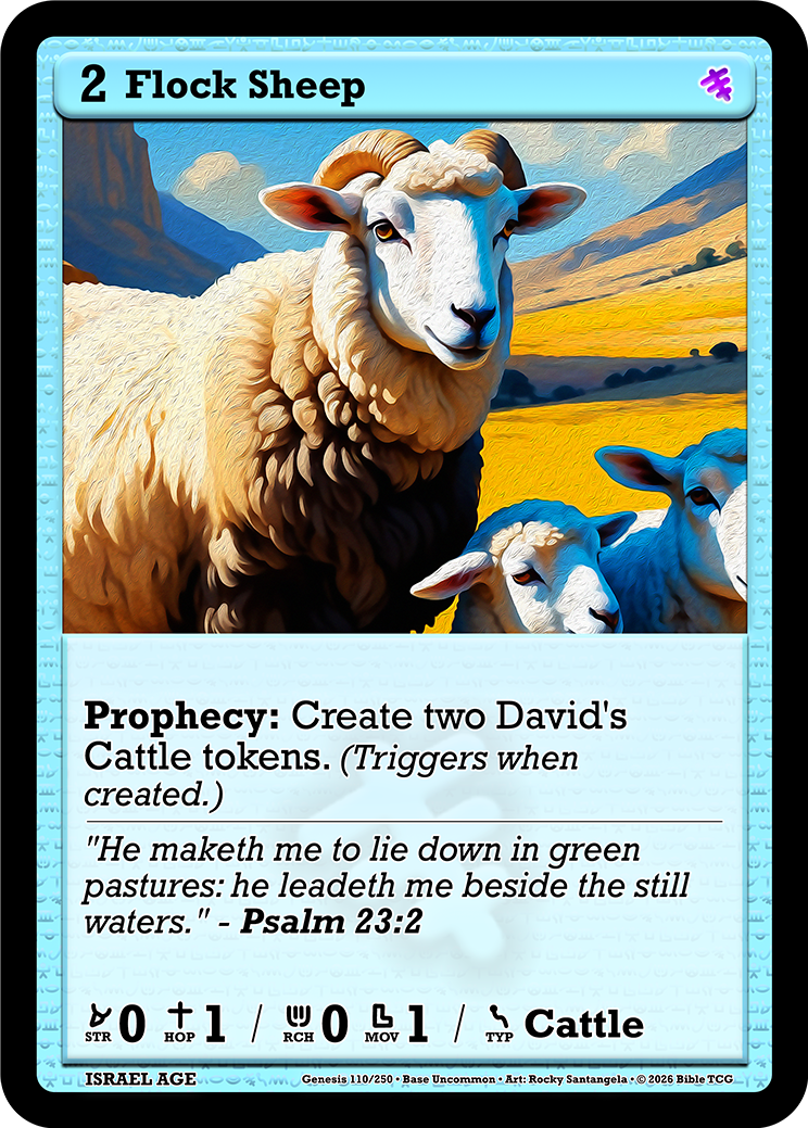 Flock Sheep Base Art — Bible TCG Genesis Set card 110/250