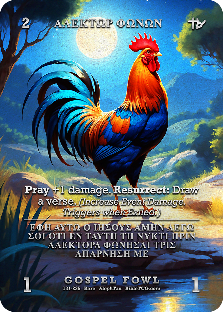 Card Back Christian Bible Trading Card Game Bible TCG
