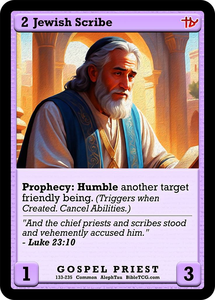 Jewish Scribe – Base Art – Common Gospel Priest – AlephTau Set – Bible TCG