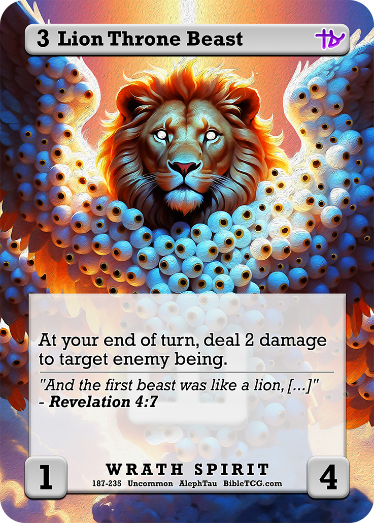 Card Back Christian Bible Trading Card Game Bible TCG