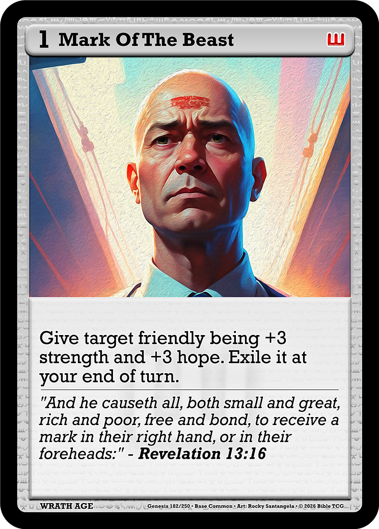 Mark Of The Beast Wrath Age Christian Trading Card Game Bible TCG AT182 Base Art