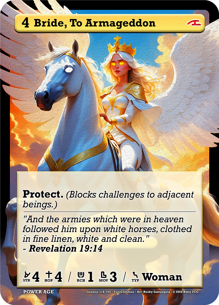 Bride, To Armageddon Full Art — Bible TCG Genesis Set card 218/250