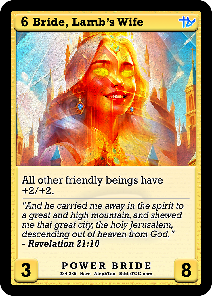 Card Back Christian Bible Trading Card Game Bible TCG