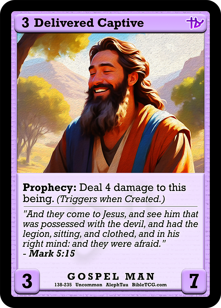 Card Back Christian Bible Trading Card Game Bible TCG