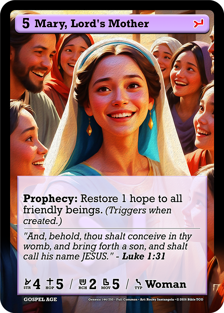 Mary, Lord's Mother Full Art — Bible TCG Genesis Set card 144/250