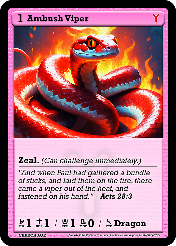 Ambush Viper Base Art — Bible TCG Genesis Set card 156/250