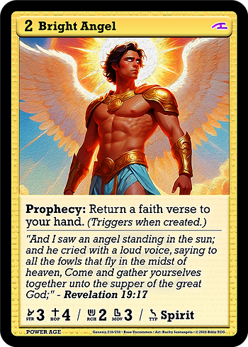 Bright Angel Base Art — Bible TCG Genesis Set card 210/250