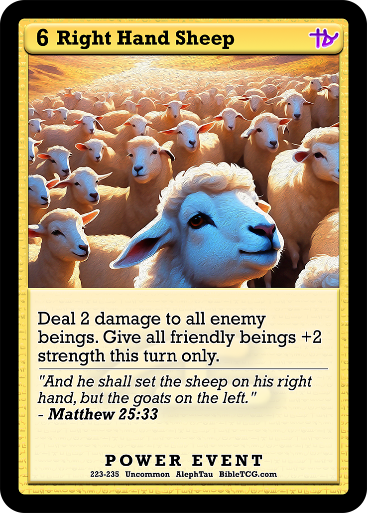 Card Back Christian Bible Trading Card Game Bible TCG