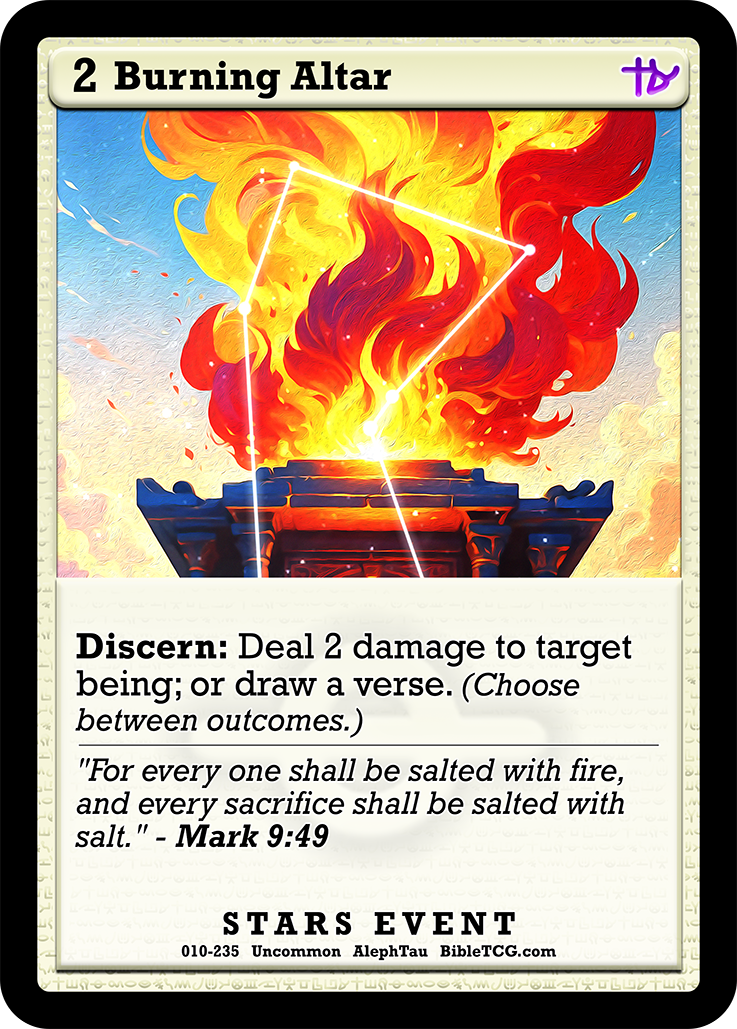Card Back Christian Bible Trading Card Game Bible TCG