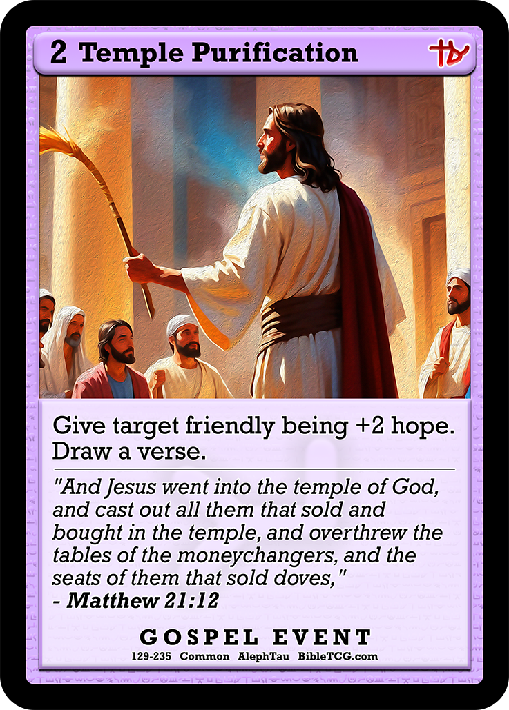 Card Back Christian Bible Trading Card Game Bible TCG