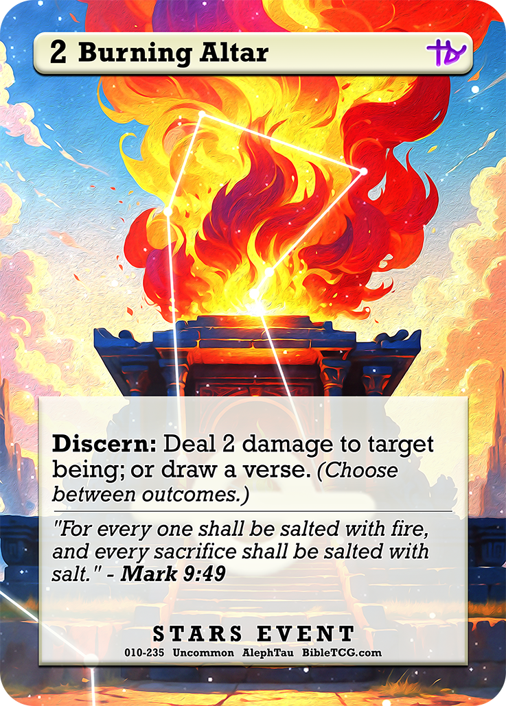 Card Back Christian Bible Trading Card Game Bible TCG