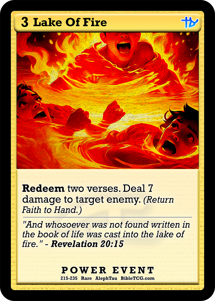 Card Back Christian Bible Trading Card Game Bible TCG
