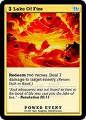 Lake Of Fire – Base Art – Rare Power Event – AlephTau Set – Bible TCG