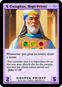 Caiaphas, High Priest – Base Art – Rare Gospel Priest – AlephTau Set – Bible TCG