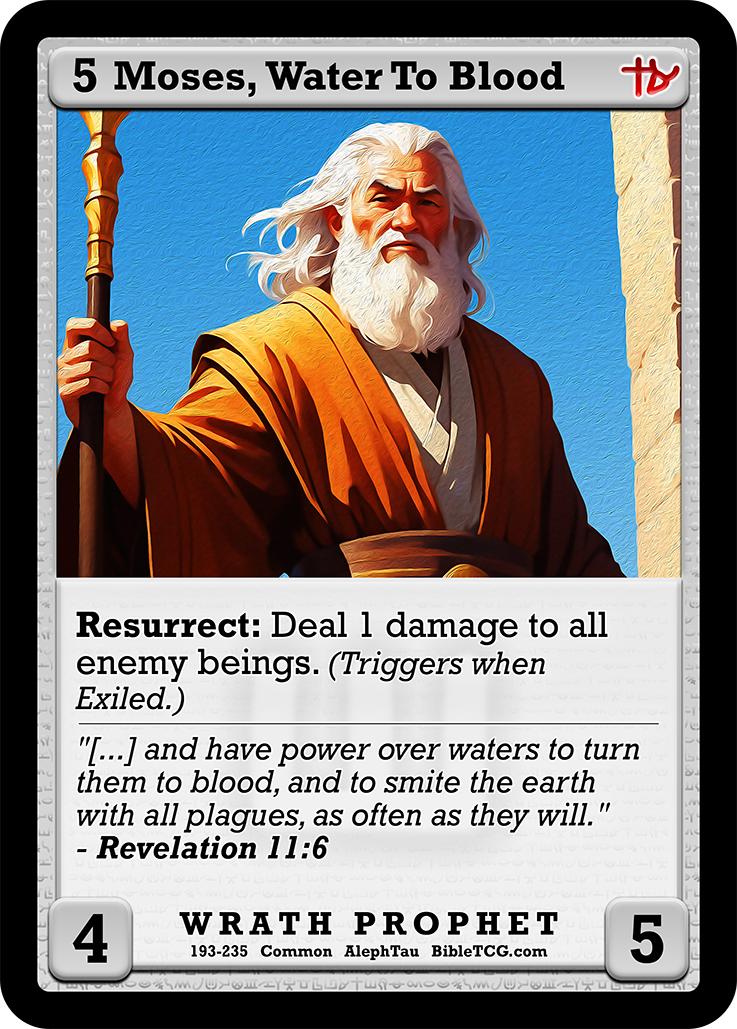 Card Back Christian Bible Trading Card Game Bible TCG