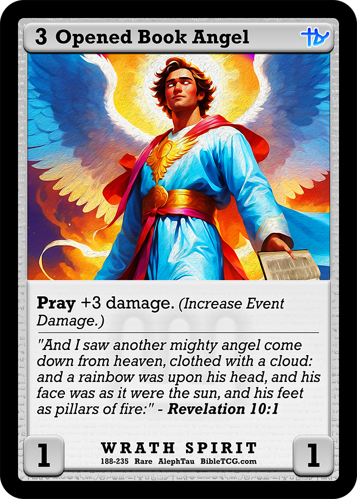 Card Back Christian Bible Trading Card Game Bible TCG