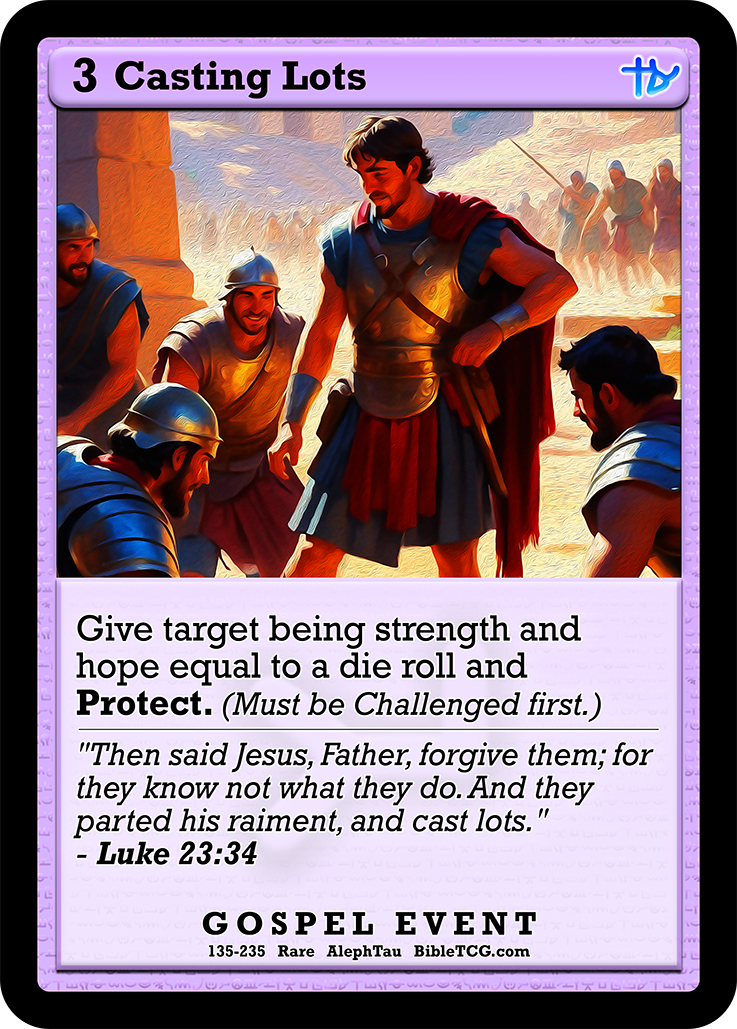 Card Back Christian Bible Trading Card Game Bible TCG
