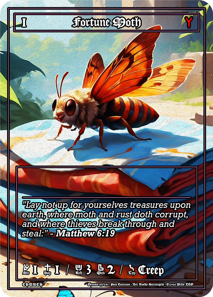 Fortune Moth Pure Art — Bible TCG Genesis Set card 155/250