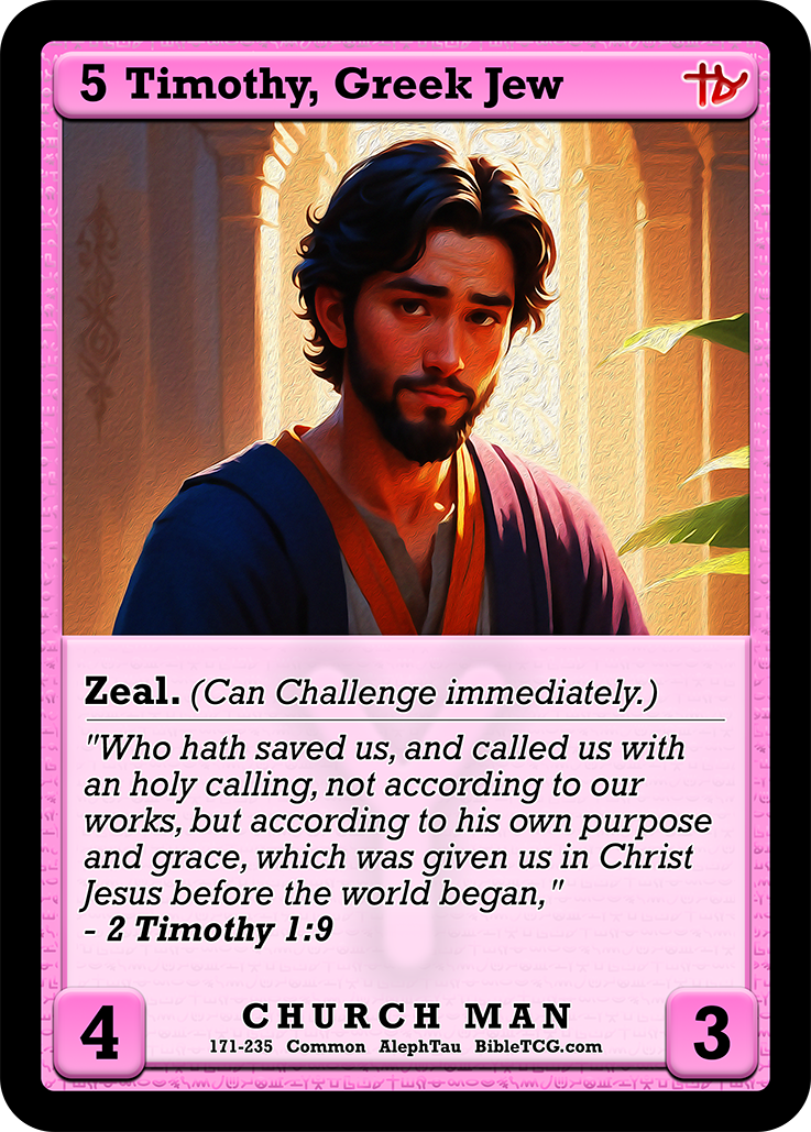 Card Back Christian Bible Trading Card Game Bible TCG