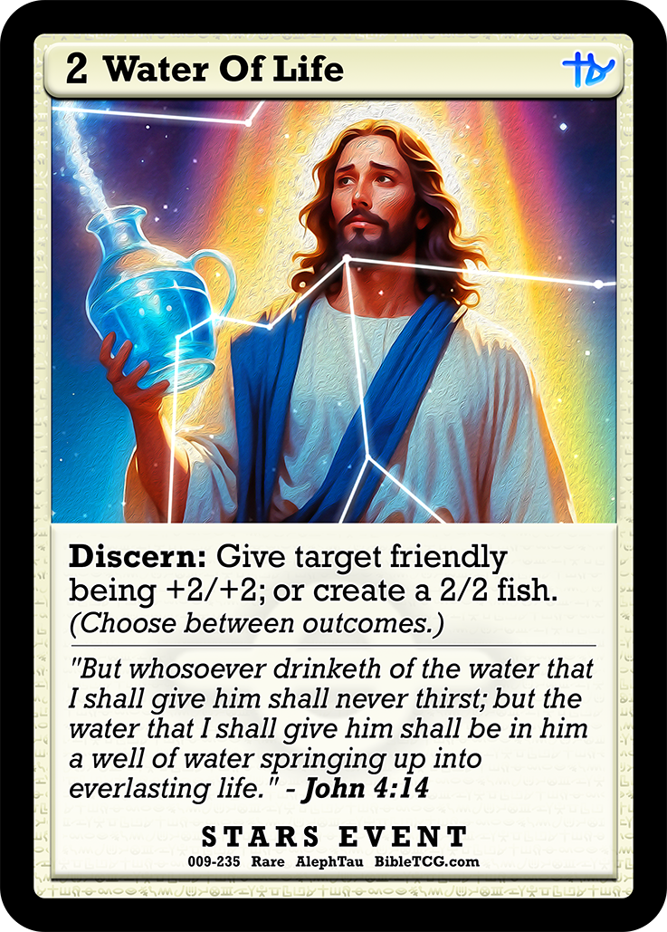 Card Back Christian Bible Trading Card Game Bible TCG
