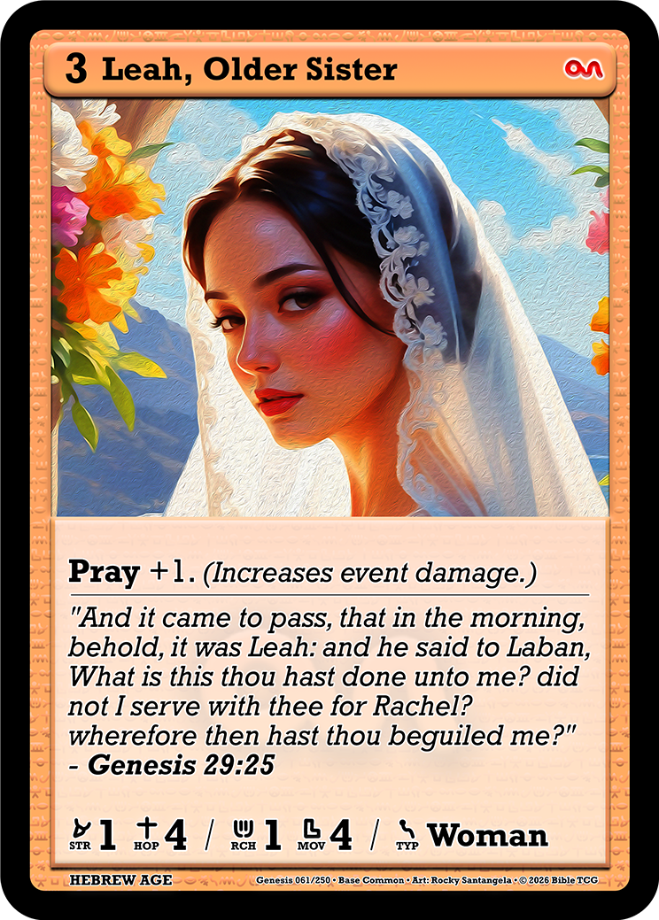 Leah, Older Sister Base Art — Bible TCG Genesis Set card 61/250
