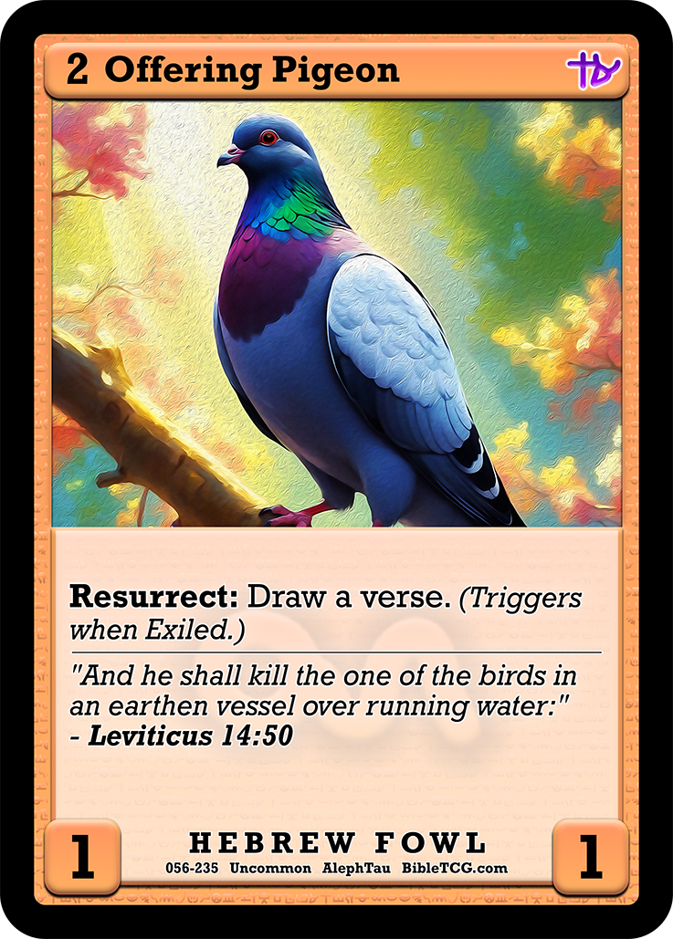 Card Back Christian Bible Trading Card Game Bible TCG