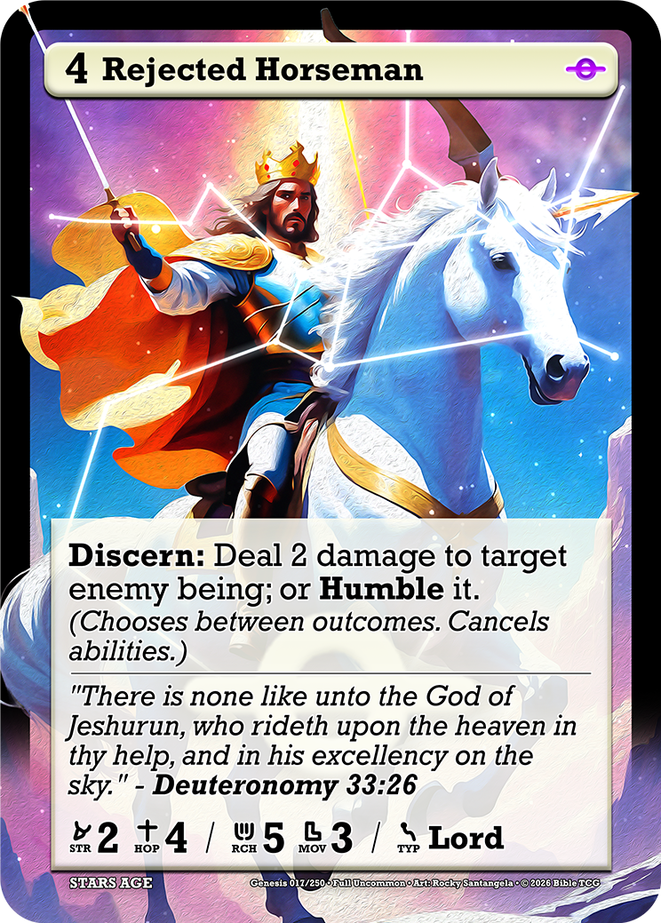 Rejected Horseman Full Art — Bible TCG Genesis Set card 17/250