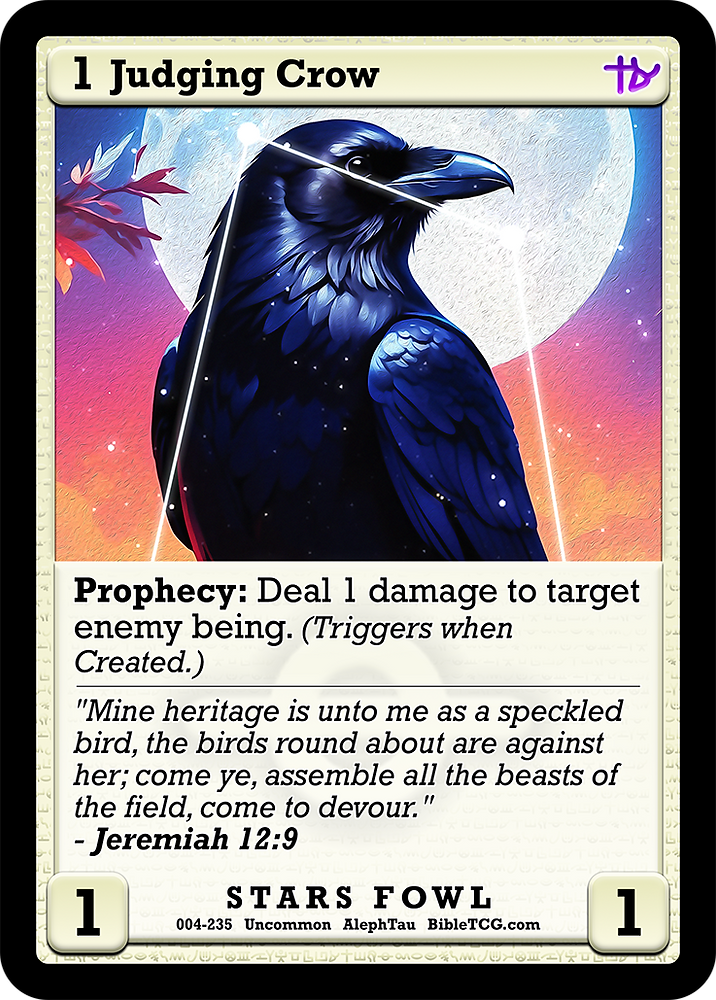 Judging Crow Uncommon Stars Fowl AlephTau Set Bible TCG Judging Crow Uncommon Stars Fowl AlephTau Set Bible TCG