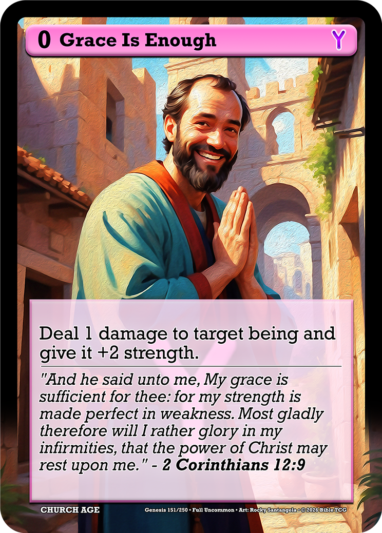 Grace Is Enough Full Art — Bible TCG Genesis Set card 151/250
