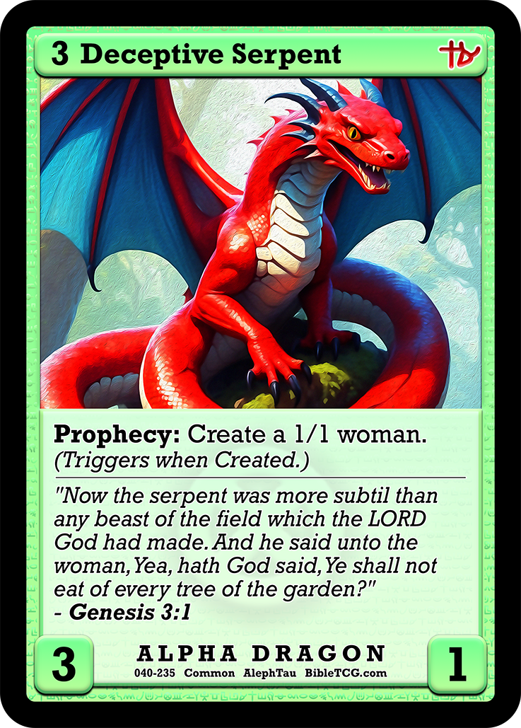 Card Back Christian Bible Trading Card Game Bible TCG