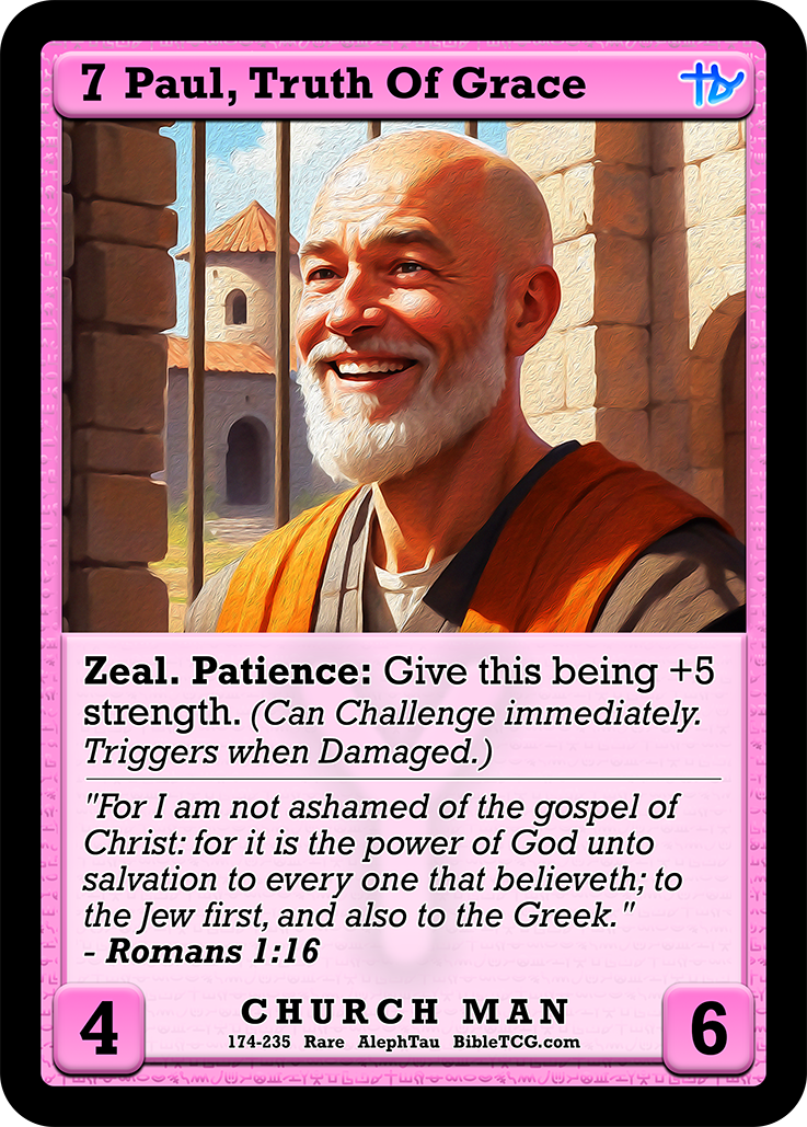 Card Back Christian Bible Trading Card Game Bible TCG