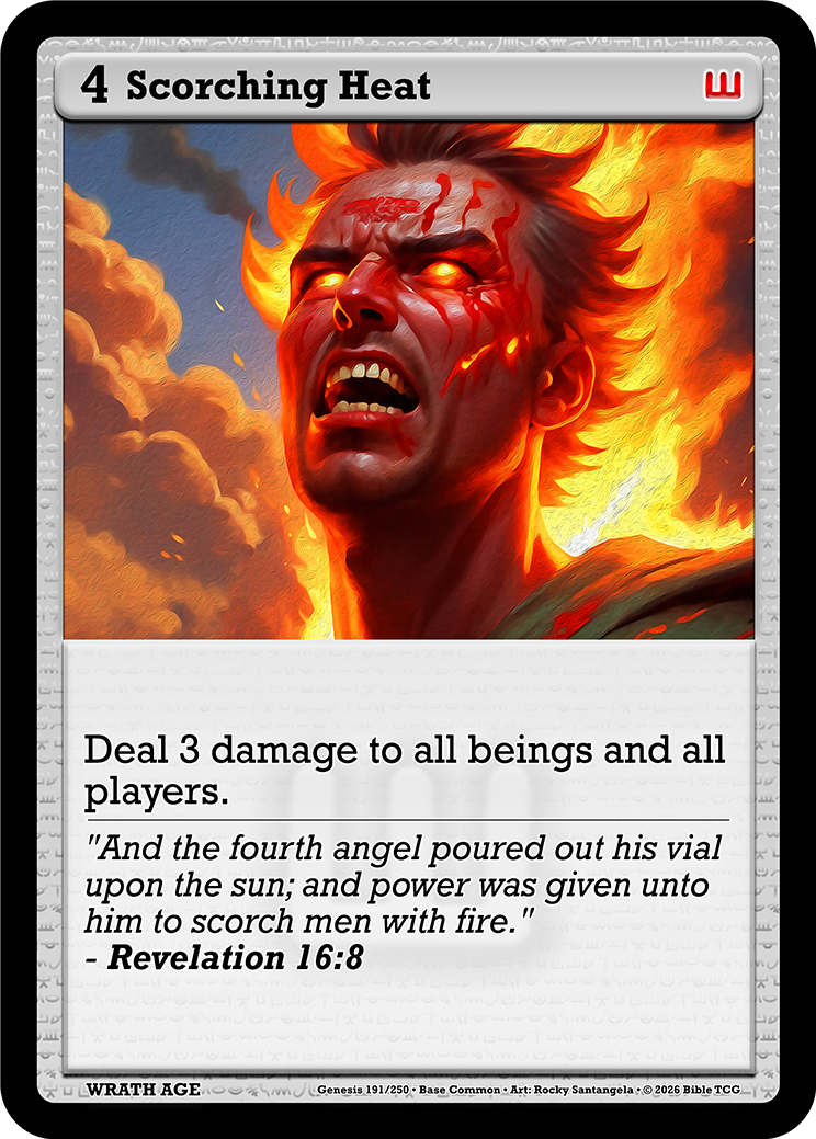 Scorching Heat Base Art — Bible TCG Genesis Set card 191/250