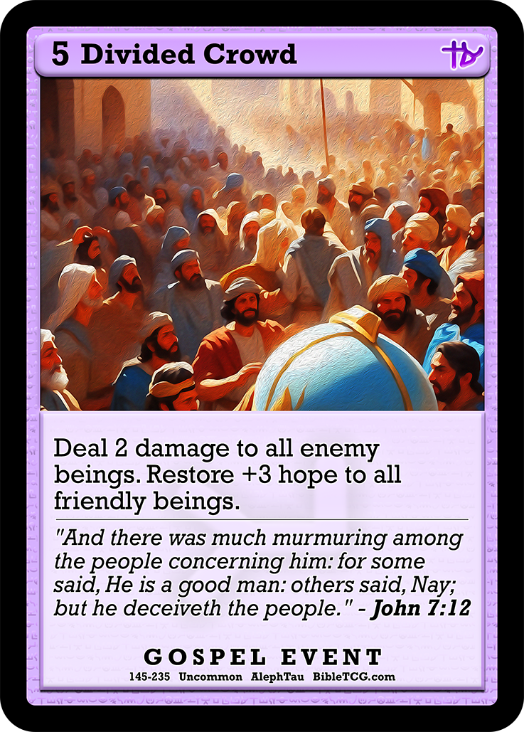 Card Back Christian Bible Trading Card Game Bible TCG