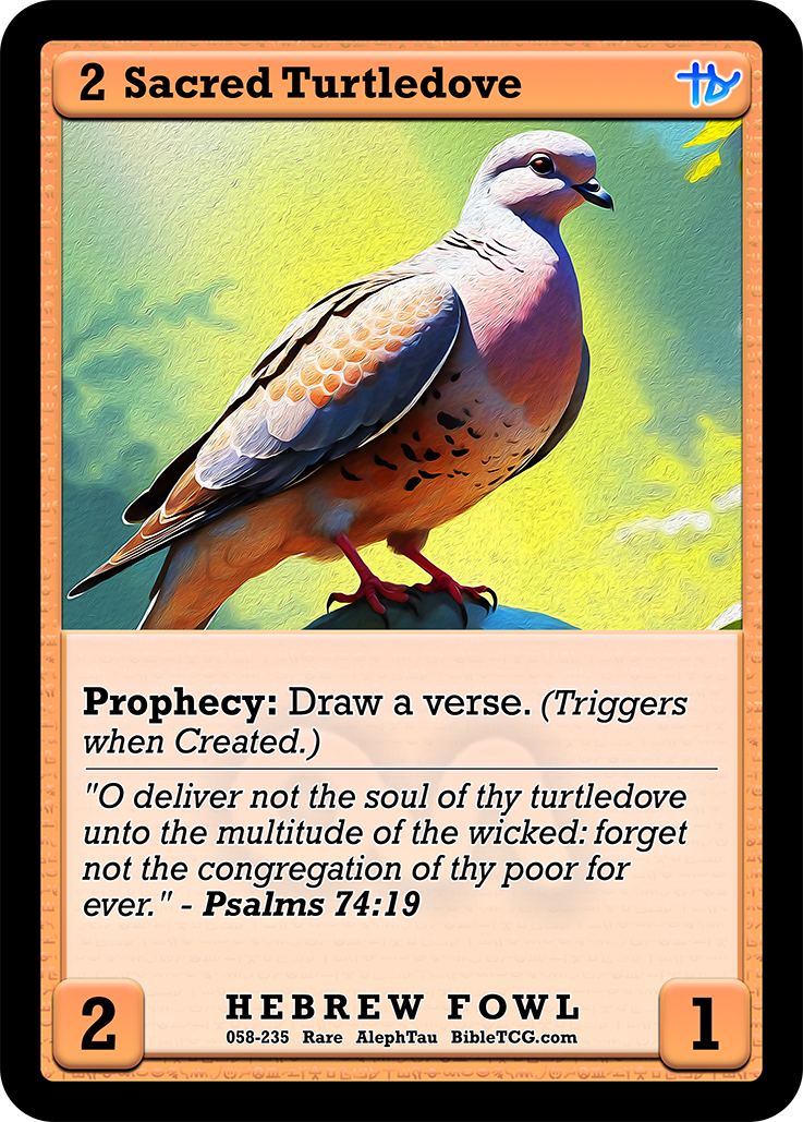 Card Back Christian Bible Trading Card Game Bible TCG