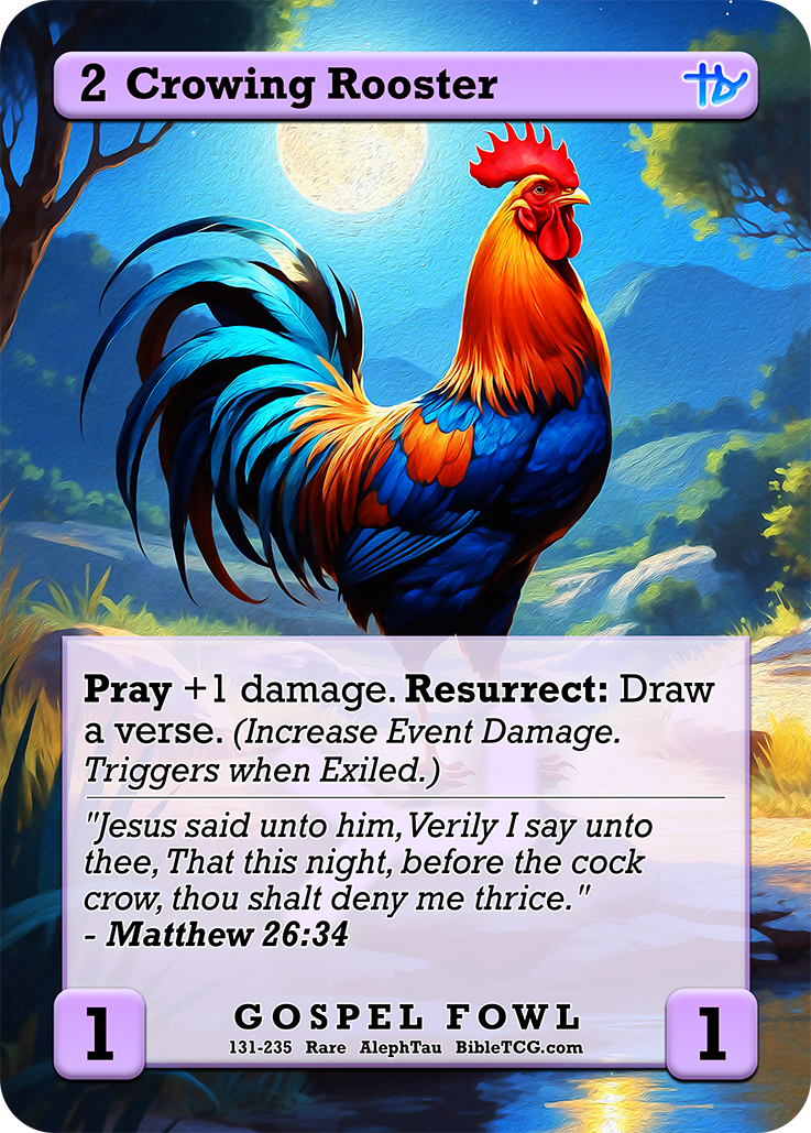 Card Back Christian Bible Trading Card Game Bible TCG