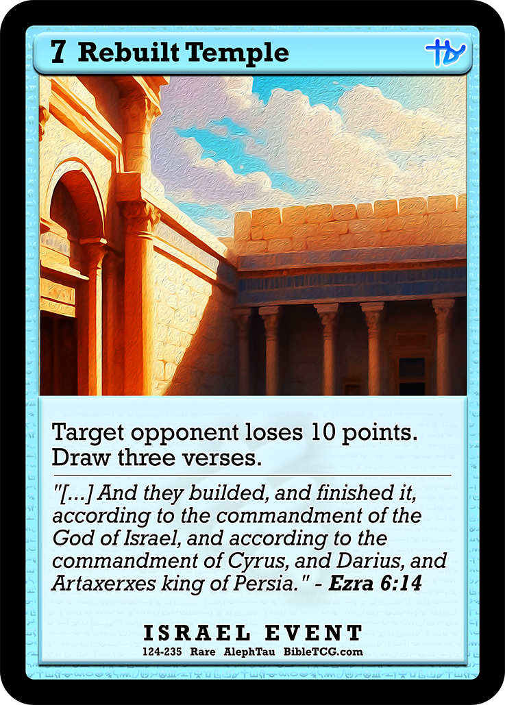 Card Back Christian Bible Trading Card Game Bible TCG
