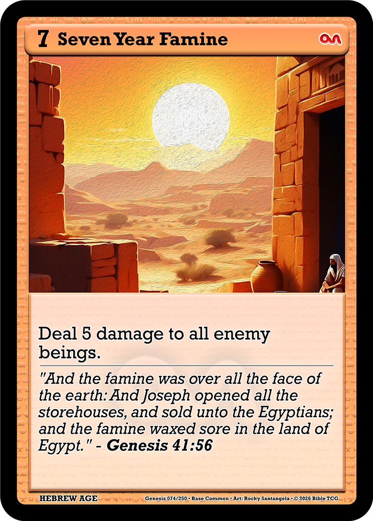 Seven Year Famine Base Art — Bible TCG Genesis Set card 74/250