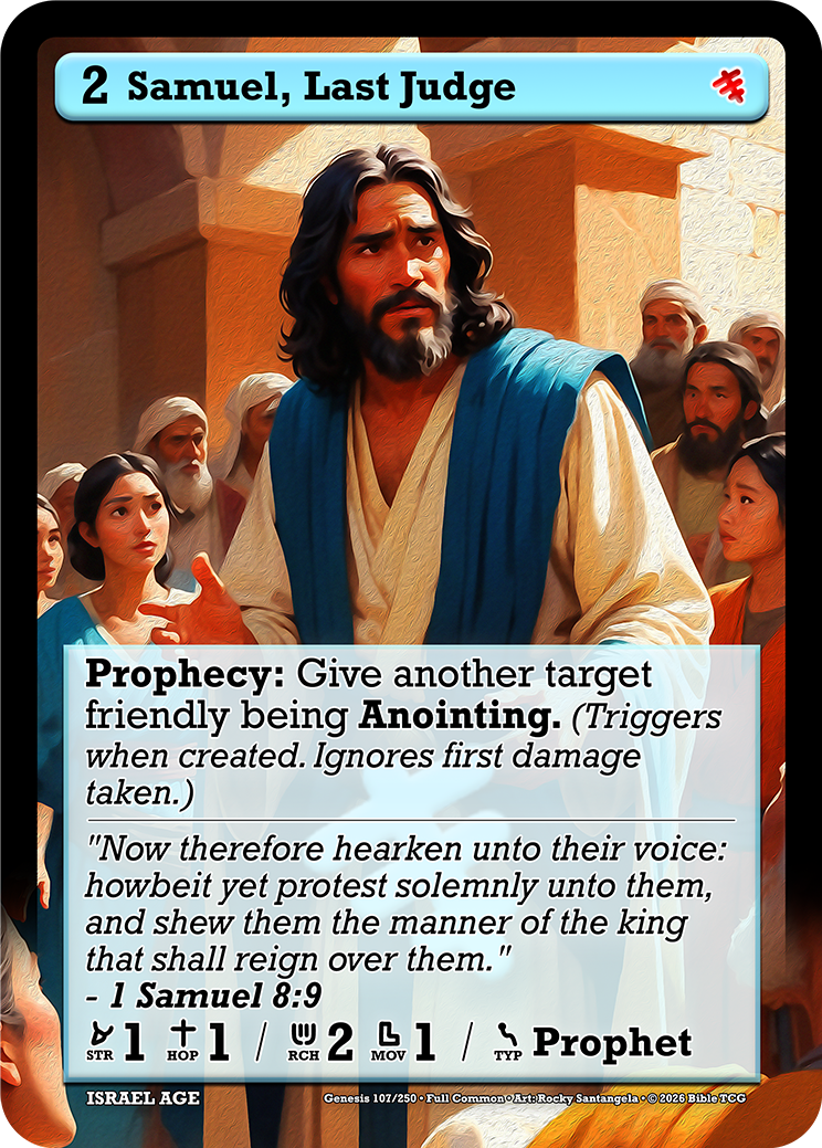Samuel, Last Judge Full Art — Bible TCG Genesis Set card 107/250