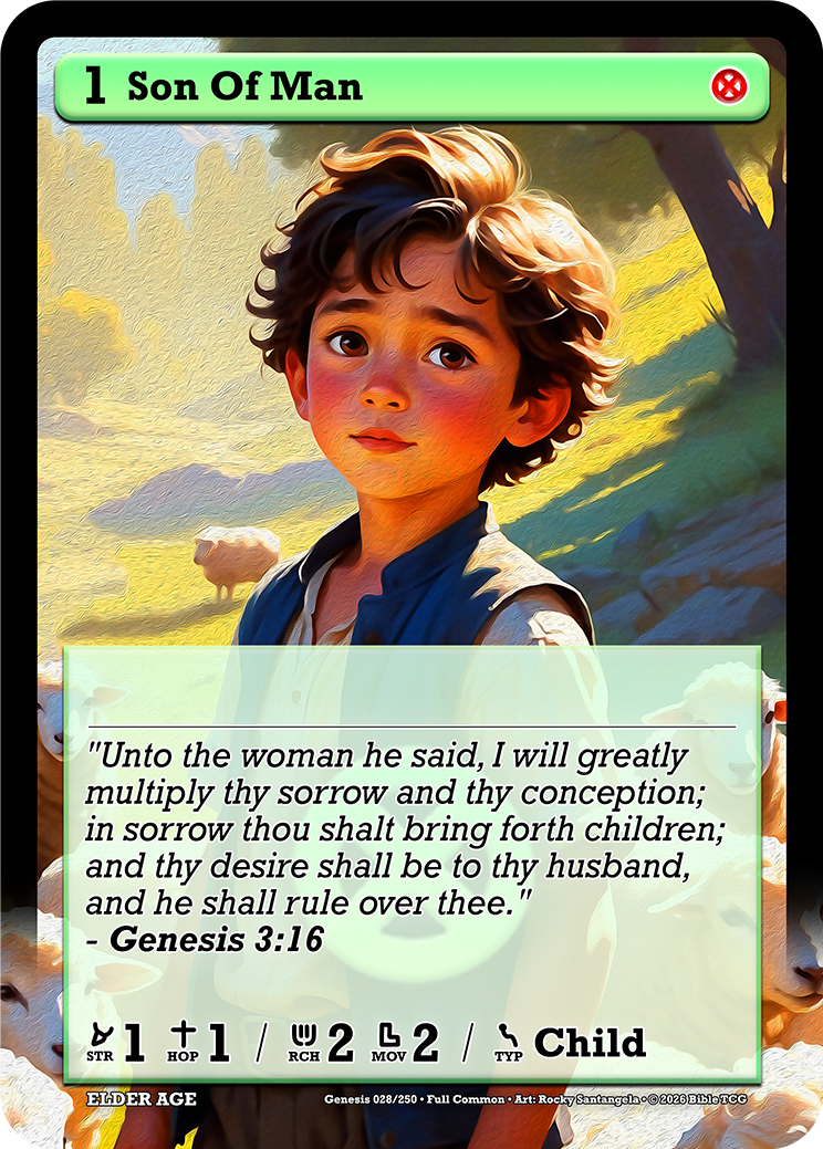 Son Of Man Elder Age Christian Trading Card Game Bible TCG AT028 Full Art