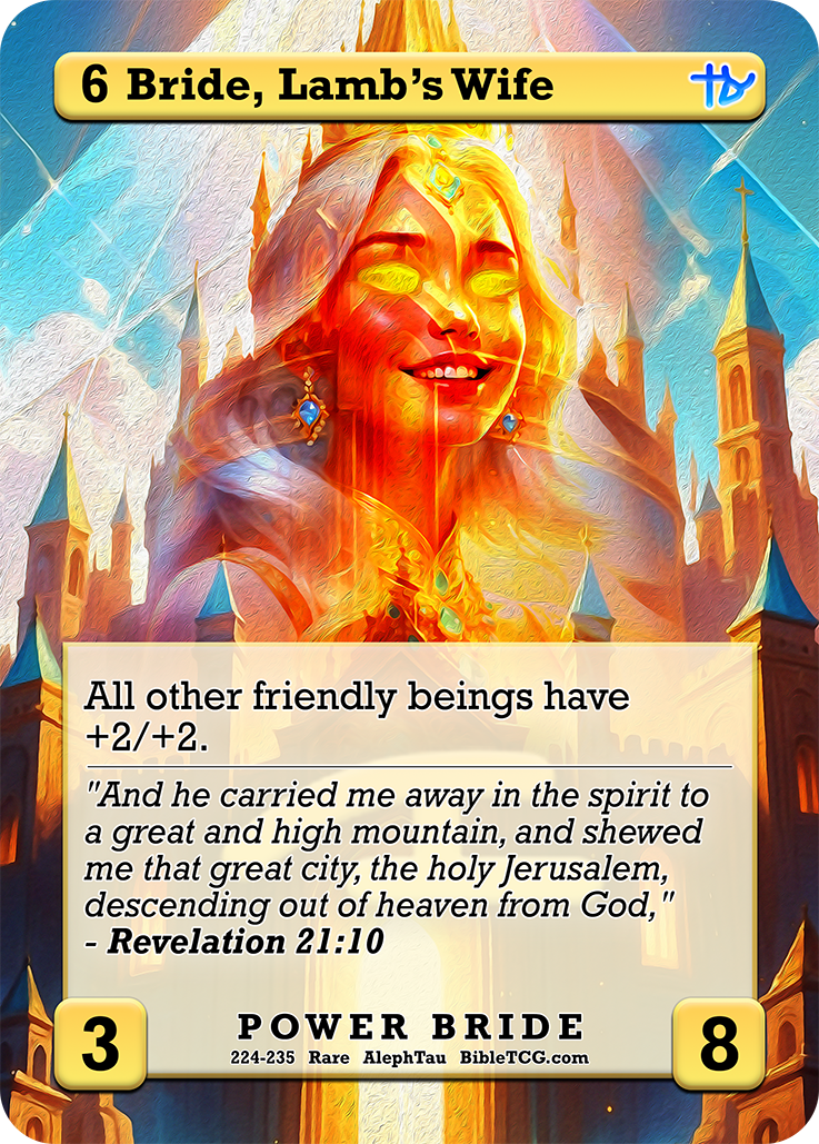 Card Back Christian Bible Trading Card Game Bible TCG