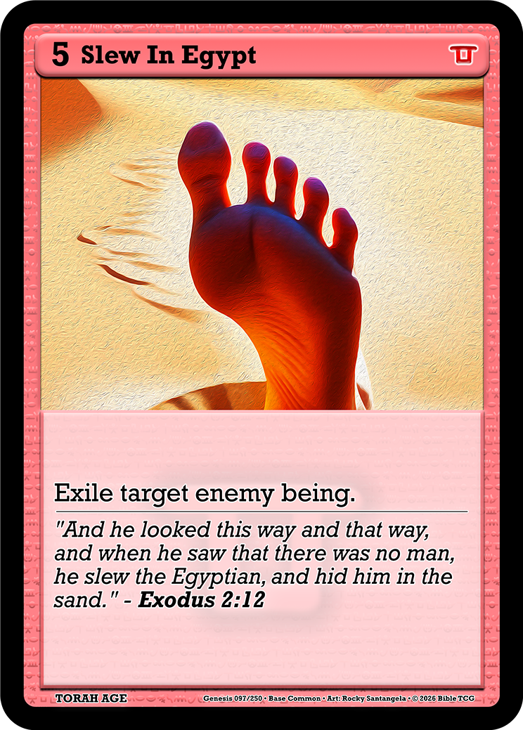 Slew In Egypt Base Art — Bible TCG Genesis Set card 97/250