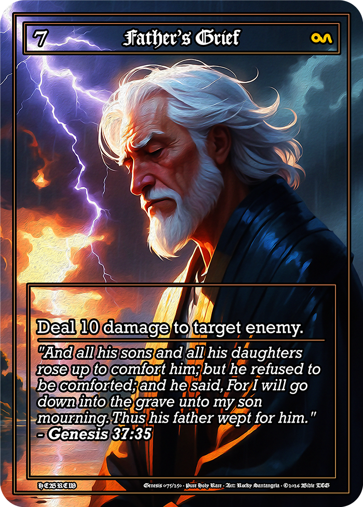 Father's Grief Pure Art — Bible TCG Genesis Set card 75/250