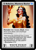 Babylon, Mystery Harlot – Base Art – Rare Wrath Woman – AlephTau Set – Bible TCG