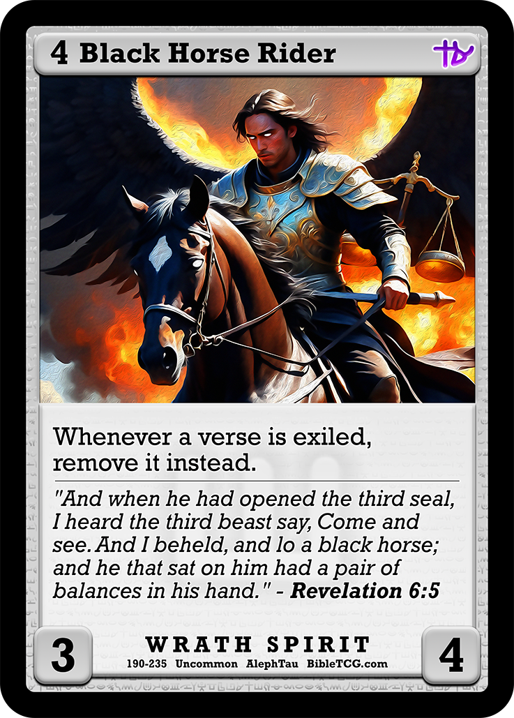 Card Back Christian Bible Trading Card Game Bible TCG