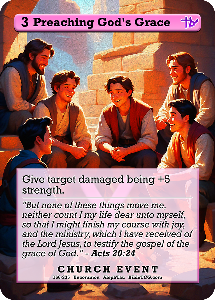 Card Back Christian Bible Trading Card Game Bible TCG
